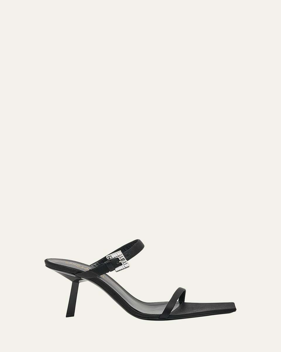 Hope Crystal-Buckle Slingback Sandals